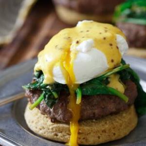 Burger Eggs Benedict.