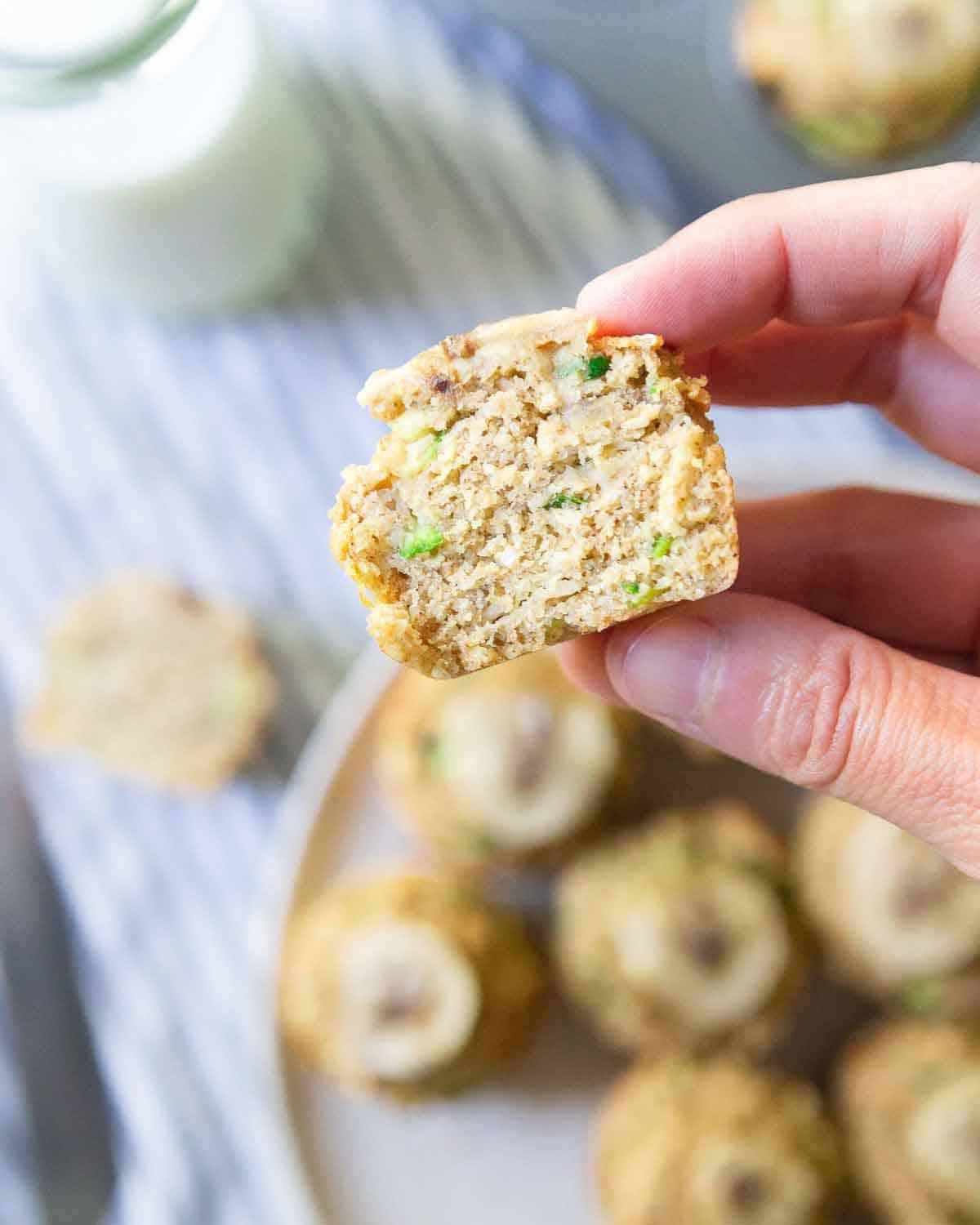 Made with oat and whole wheat flour, banana zucchini muffins are a healthier snack option. Made with oat and whole wheat flour, banana zucchini muffins are a healthier snack option.