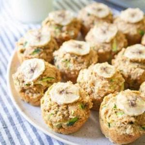 Μάφινς μπανάνας κολοκυθιού 2 Banana Zucchini Muffins
