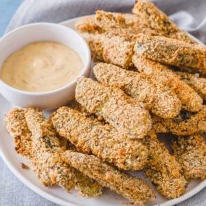 Βίγκαν Τηγανητά Κολοκυθάκια 2 Vegan zucchini fries.