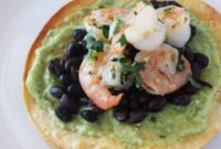 Bright Cilantro Lime Shrimp Tostadas with Zesty Avocado Tomatillo Salsa