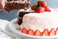 Luscious Chocolate Strawberry Cake