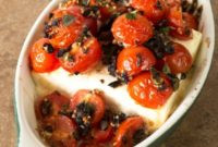 Roasted Feta with Blistered Tomatoes and Herbs