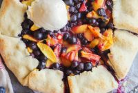 Rustic Peach Blueberry Galette