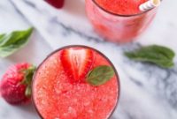 Icy Strawberry Basil Daiquiri Delight