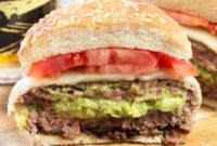 Guacamole-Stuffed Bacon Burger Bites