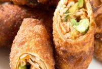 Crispy BBQ Chicken Avocado Eggrolls