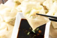 Steamed Shrimp Avocado Wontons with Zesty Ginger Dip