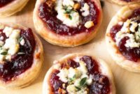 Sweet and Savory Cranberry Goat Cheese Tarts