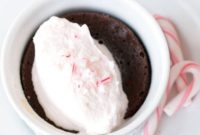 Molten Dark Chocolate Cakes with Peppermint Crunch Whipped Cloud