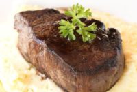 Filet Mignon, Port Wine Reduction, Truffled Potato Purée