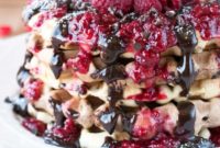 Decadent Double Chocolate Raspberry Waffles