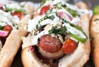 Kickin’ Bacon-Wrapped Brats & Zesty Pickled Red Onions