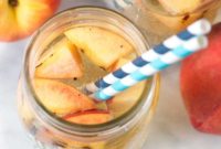 Effervescent Grilled Peach Sangria