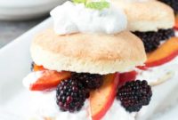 Minty Peach and Blackberry Shortcake Towers