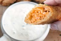 Buffalo Blue Cheese Chicken Egg Rolls