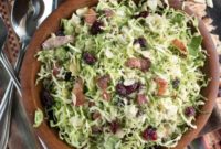 Bacon Cranberry Brussels Sprouts Slaw