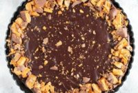 Effortless Butterfinger Caramel Ganache Tart