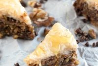 Chocolate Pistachio Baklava Drenched in Bourbon Orange Honey