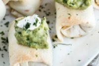 Golden Baked Chimichanga Bites with Spicy Avocado Dip