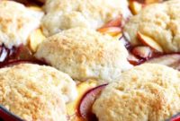 Rustic Peach Plum Cobbler