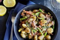 Brown Butter Gnocchi with Fresh Asparagus and Sweet Peas