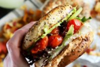 Everything Avocado Turkey Bagel Sandwich