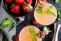 Minted Strawberry Vodka Gimlet