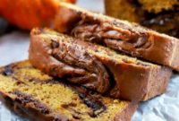 Decadent Pumpkin Banana Bread with Nutella Swirl