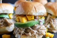 Tropical Jerk Chicken Sliders with Mango Salsa