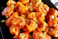 Golden Crispy Buffalo Cauliflower Wings