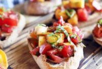 Summer Peach Tomato Bruschetta