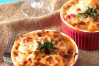 Golden Baked Ricotta Gnocchi with Three Cheeses and Robust Tomato Sauce