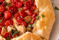 Mediterranean Chicken Caprese Galette