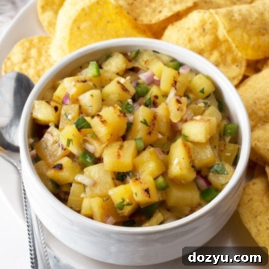 Smoky Sweet Pineapple Relish 2 Grilled Pineapple Salsa | cakenknife.com