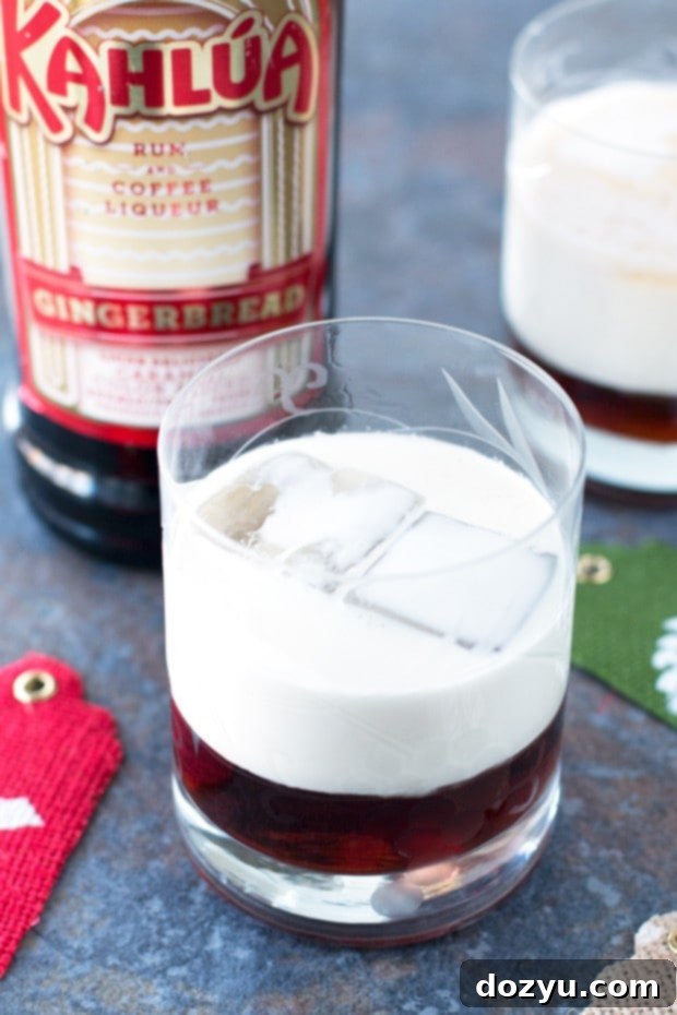 Gingerbread White Russian 2 Gingerbread White Russian | A festive holiday cocktail with Kahlua