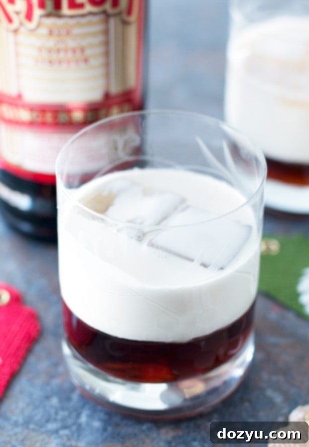 Gingerbread White Russian 3 Gingerbread White Russian in a rocks glass