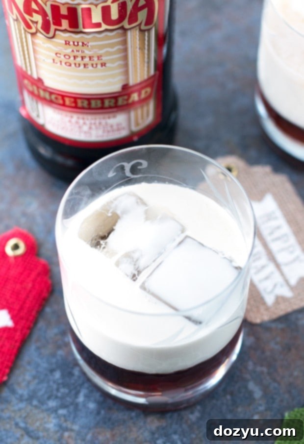 Gingerbread White Russian 4 Gingerbread White Russian on a festive background