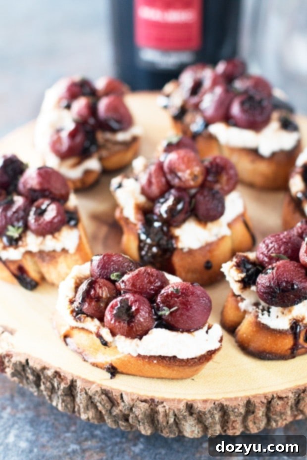 Balsamic Glazed Grape Crostini 5 Roasted Grape & Balsamic Crostini | cakenknife.com