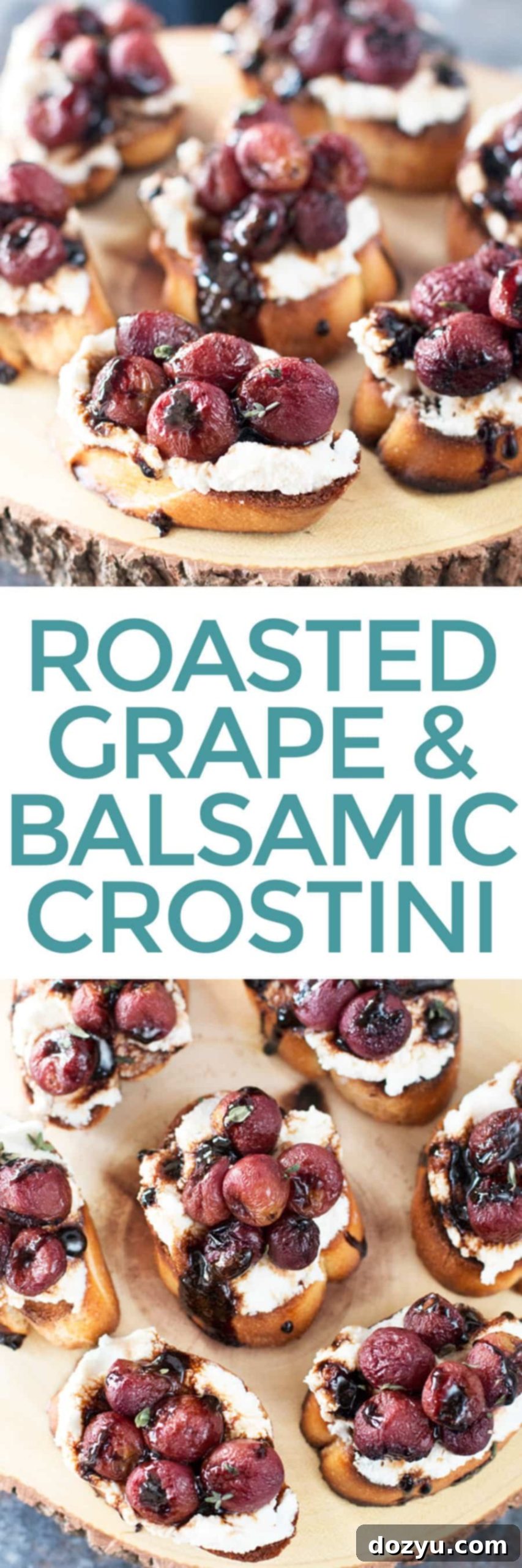 Balsamic Glazed Grape Crostini 6 Roasted Grape and Balsamic Crostini | cakenknife.com