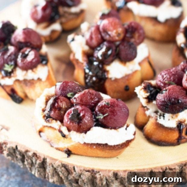 Balsamic Glazed Grape Crostini 7 Roasted Grape & Balsamic Crostini | cakenknife.com