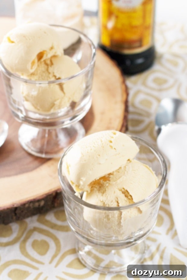 Creamy White Russian Ice Cream - The Perfect Boozy Dessert