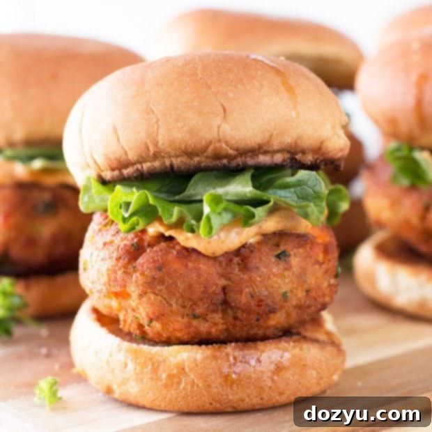 Fiery Salmon Sliders 7 Salmon Cake Sliders with Spicy Mayo recipe thumbnail