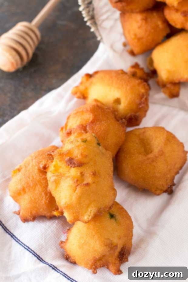 Sweet Heat Cornbread Poppers 3 Jalapeno Agave Cornbread Fritters | cakenknife.com