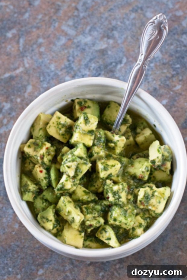 Creamy & Zesty Avocado Chimichurri 3 Spicy Avocado Chimichurri Salsa | cakenknife.com
