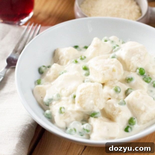 Creamy Lemon Ricotta Gnocchi with Fresh Peas 6 Ricotta Gnocchi with Lemon Cream Sauce & Peas | cakenknife.com
