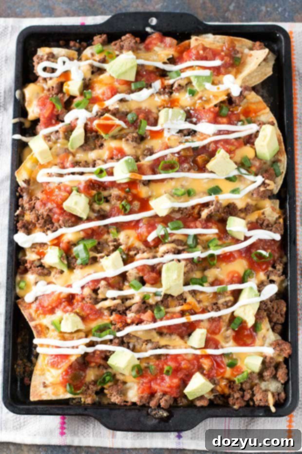 Mountain of Nachos 4 Loaded Nachos (Extra Spicy!} | cakenknife.com