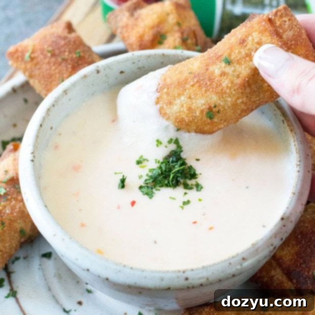 Crispy Chorizo Egg Rolls with Zesty Queso Dip 7 Thumbnail of Chorizo Egg Rolls with Spicy Queso Dipping Sauce