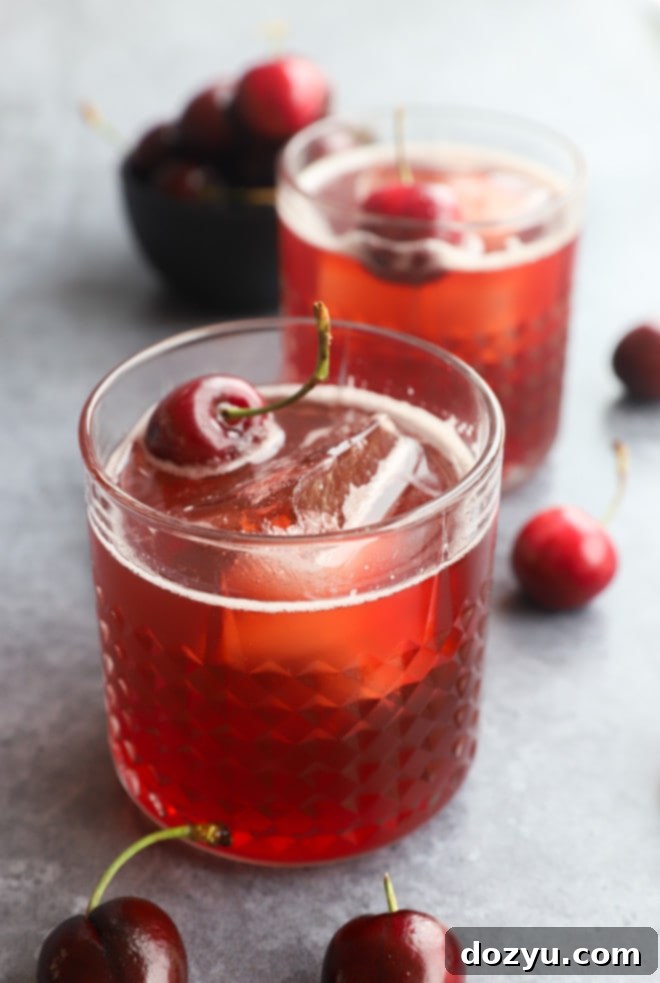 Velvet Cherry Amaretto Sour 7 Image of summer cocktails