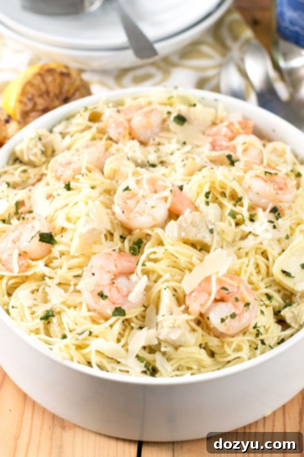 Lemon Shrimp and Artichoke Angel Hair Pasta 5 How to Make Lemon Shrimp & Artichoke Angel Hair Pasta | cakenknife.com